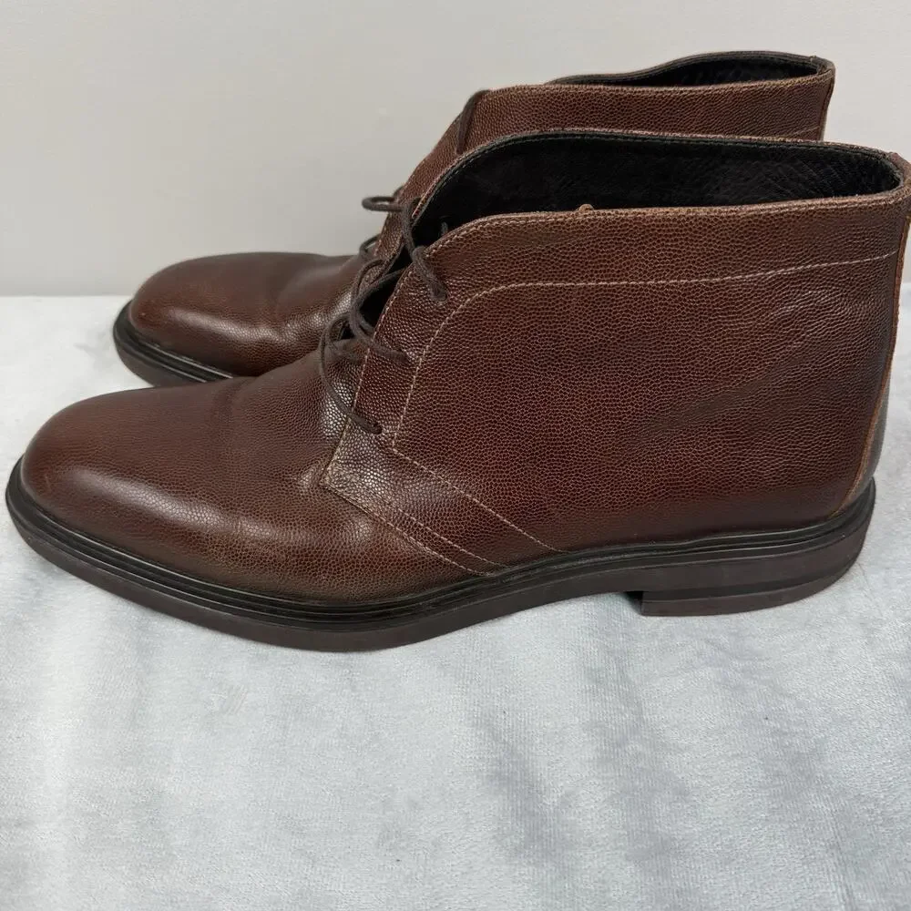 Donald J Pliner Men's‎ Ericio Oxford Boot Brown- Sz 10 M Classic Workwear Office